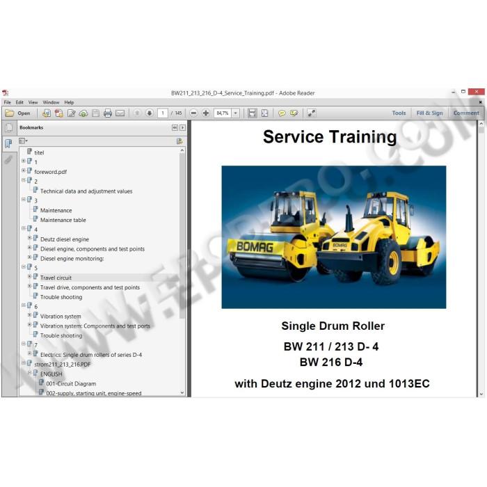 BOMAG ROLLERS SERVICE & REPAIR DOCUMENATION