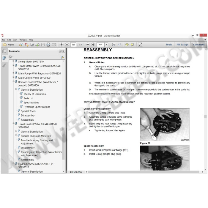 DOOSAN EXCAVATOR SOLAR 220LC-V SERVICE & REPAIR MANUAL