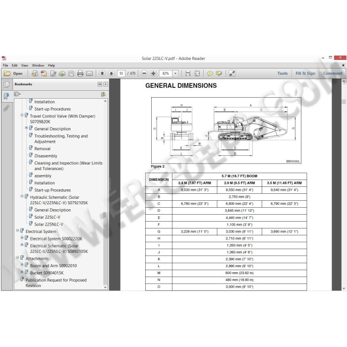 DOOSAN EXCAVATOR SOLAR 225LC-V 225NLC-V SERVICE & REPAIR MANUAL