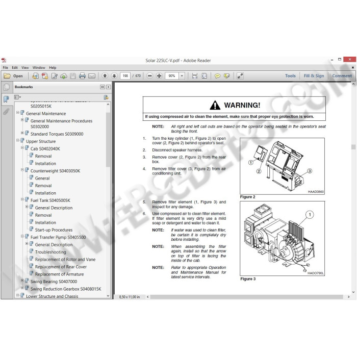 DOOSAN EXCAVATOR SOLAR 225LC-V 225NLC-V SERVICE & REPAIR MANUAL