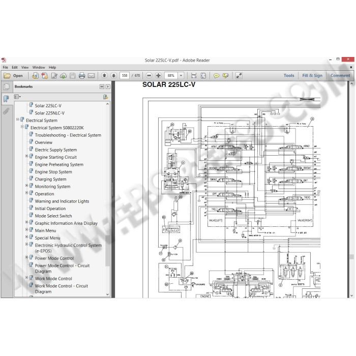 DOOSAN EXCAVATOR SOLAR 225LC-V 225NLC-V SERVICE & REPAIR MANUAL