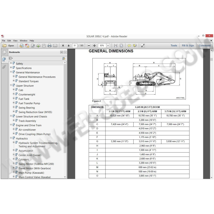 DOOSAN EXCAVATOR SOLAR 300LC-V SERVICE & REPAIR MANUAL