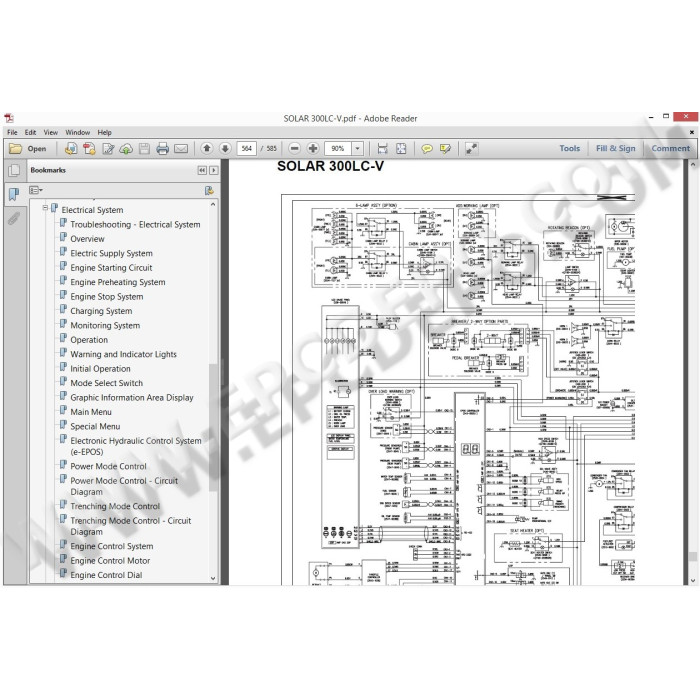 DOOSAN EXCAVATOR SOLAR 300LC-V SERVICE & REPAIR MANUAL