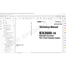 Hitachi Excavator EX2600-7B workshop service manual
