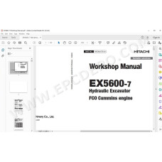 Hitachi Excavator EX5600-7 parts manual + workshop service manual