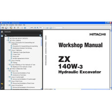 Hitachi Wheeled Excavator Zaxis ZX140W-3 parts manual + workshop service manual
