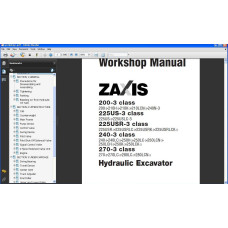 Hitachi Excavator Zaxis ZX200-3 ZX225US-3 ZX225USR-3 ZX240-3 ZX270-3 service manual