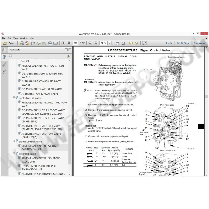 Hitachi Excavator Zaxis ZX200-3 ZX225US-3 ZX225USR-3 ZX240-3 ZX270-3 service manual