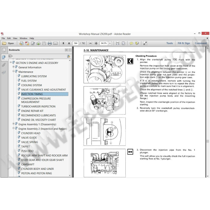 Hitachi Excavator Zaxis ZX200-3 ZX225US-3 ZX225USR-3 ZX240-3 ZX270-3 service manual