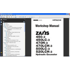 Hitachi Excavator Zaxis ZX450-3 ZX450LC-3 ZX470H-3 ZX470LCH-3 ZX500LC-3 ZX520LCH-3 service manual
