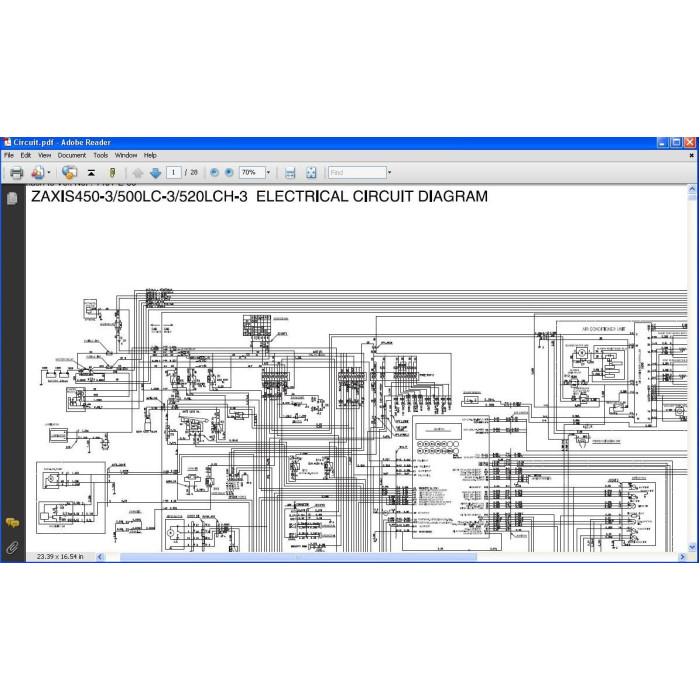 Hitachi Excavator Zaxis ZX450-3 ZX450LC-3 ZX470H-3 ZX470LCH-3 ZX500LC-3 ZX520LCH-3 service manual