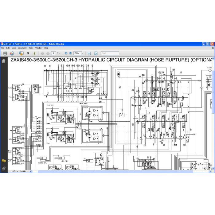 Hitachi Excavator Zaxis ZX450-3 ZX450LC-3 ZX470H-3 ZX470LCH-3 ZX500LC-3 ZX520LCH-3 service manual