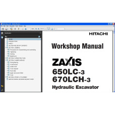Hitachi Excavator Zaxis ZX650LC-3 ZX670LCH-3 parts manual + workshop service manual