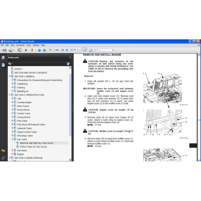Hitachi Excavator Zaxis ZX650LC-3 ZX670LCH-3 parts manual + workshop service manual