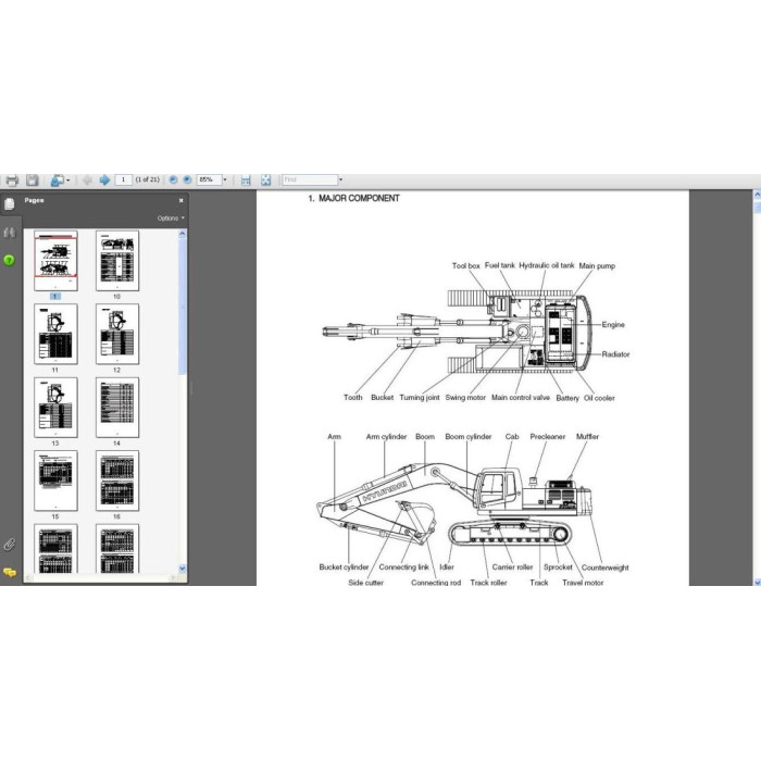 Hyundai Crawler Excavator R360LC-7A service manual