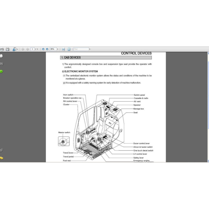 Hyundai Crawler Excavator R80-7 R80-7A service manual