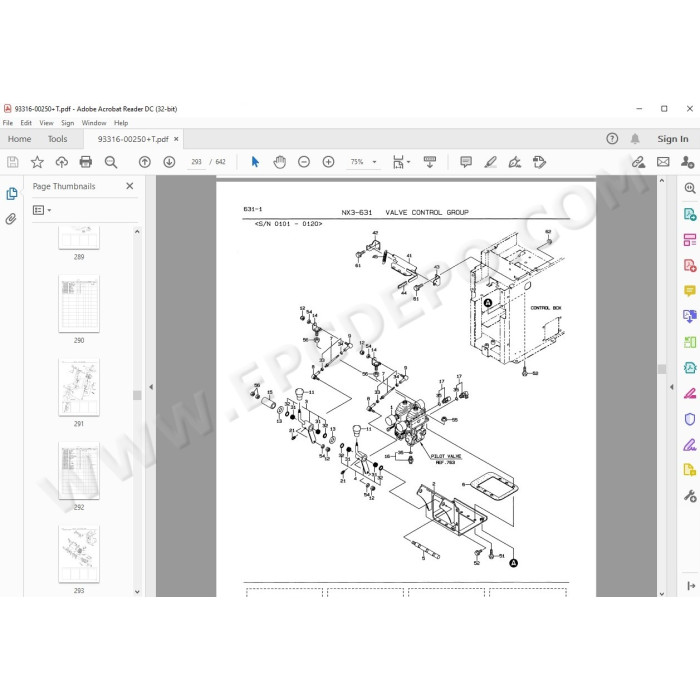 Kawasaki Wheel Loader 115Z5 parts + service manual