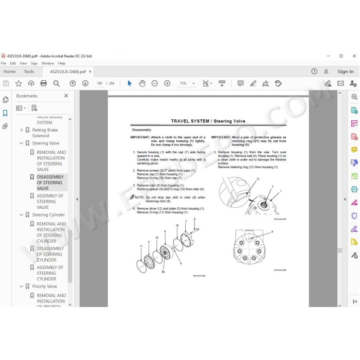 Kawasaki Wheel Loader 45Z5-2 parts + service manual