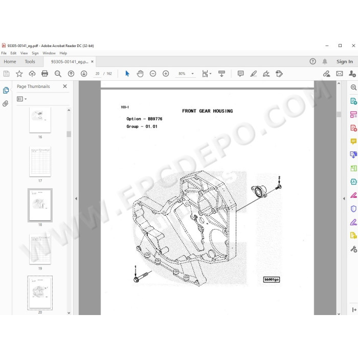 Kawasaki Wheel Loader 50Z5 parts + service manual
