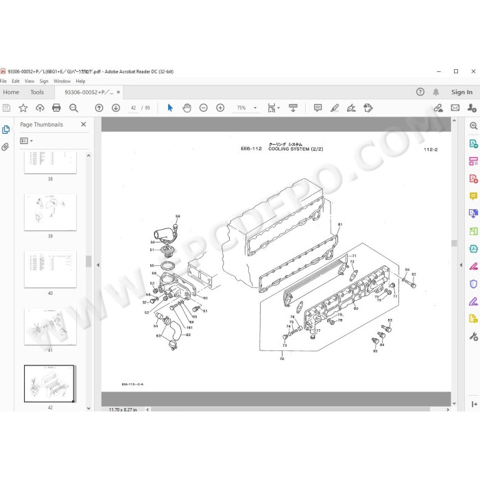 Kawasaki Wheel Loader 60Z4 parts + service manual