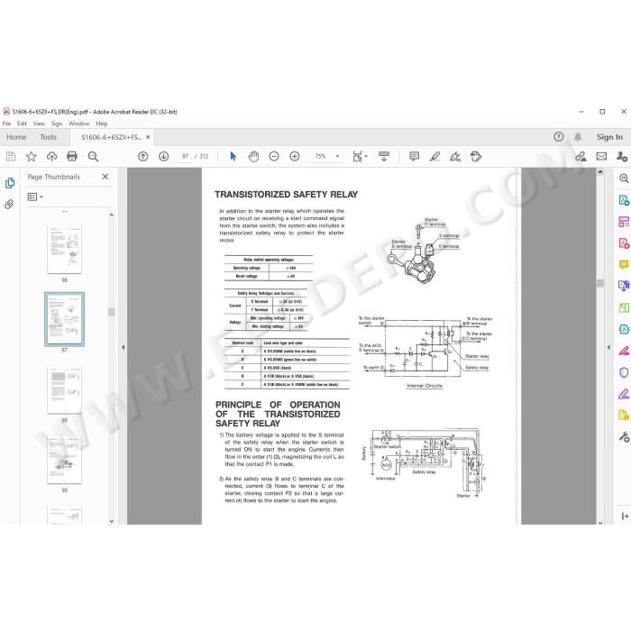 Kawasaki Wheel Loader 65Z2 parts + service manual