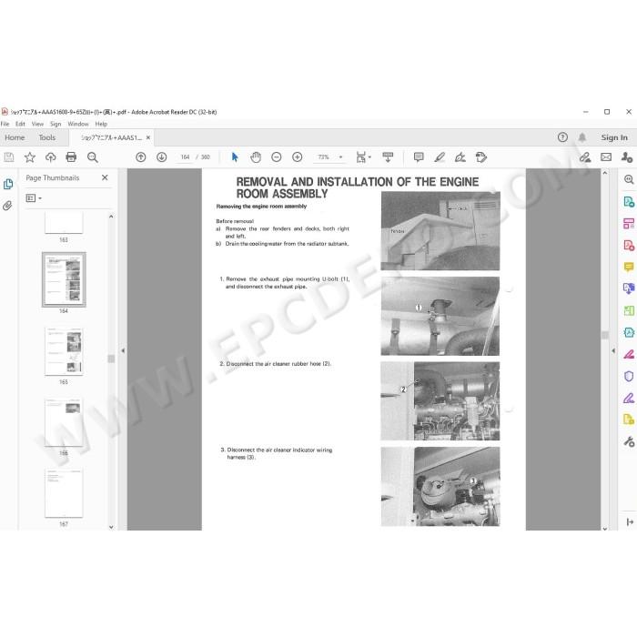 Kawasaki Wheel Loader 65Z3 parts + service manual