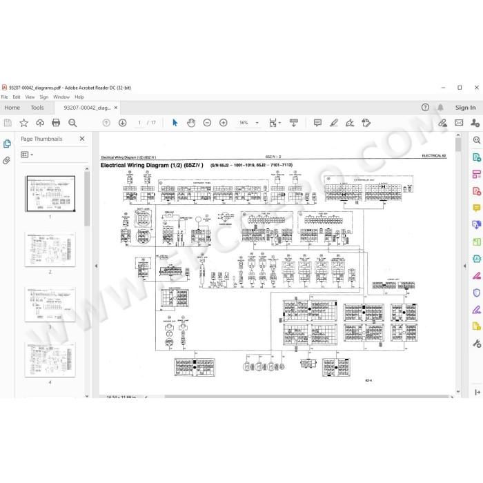 Kawasaki Wheel Loader 65Z4-2 parts + service manual