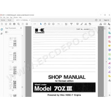 Kawasaki Wheel Loader 70Z3 workshop service manual