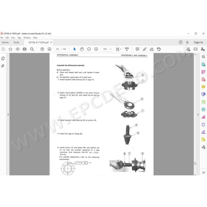Kawasaki Wheel Loader 70Z3 workshop service manual