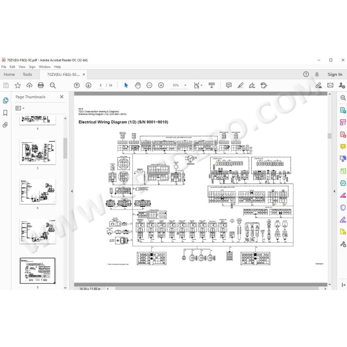 Kawasaki Wheel Loader 70Z5 parts + service manual