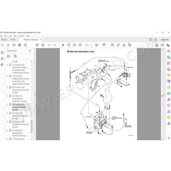 Kawasaki Wheel Loader 70Z5 parts + service manual