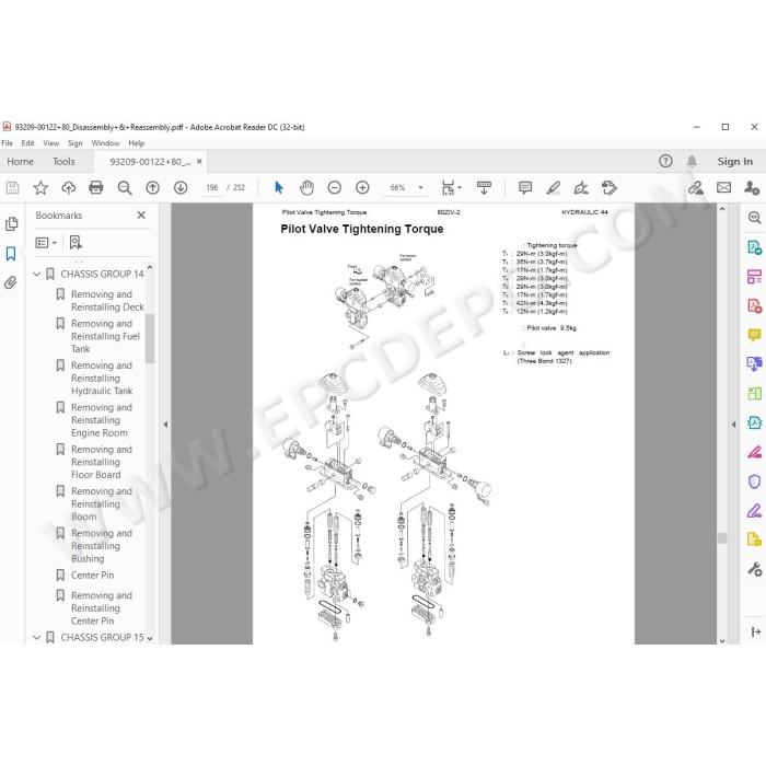 Kawasaki Wheel Loader 80Z4-2 parts + service manual