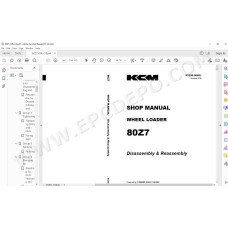Kawasaki Wheel Loader 80Z7 80Z7B parts + service manual
