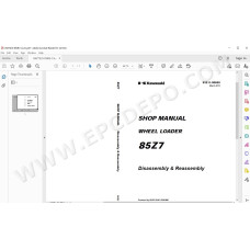 Kawasaki Wheel Loader 85Z7 85Z7B parts + service manual
