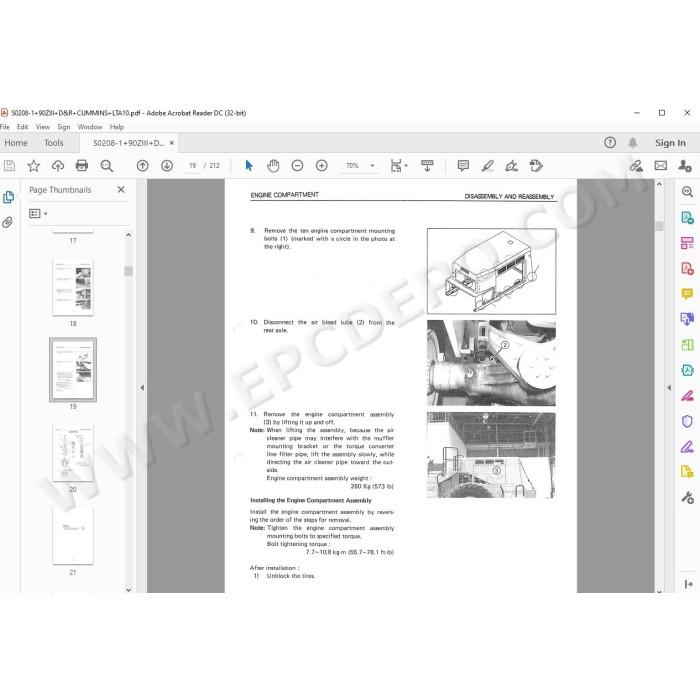 Kawasaki Wheel Loader 90Z3 workshop service manual