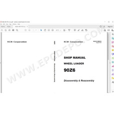 Kawasaki Wheel Loader 90Z6 parts + service manual