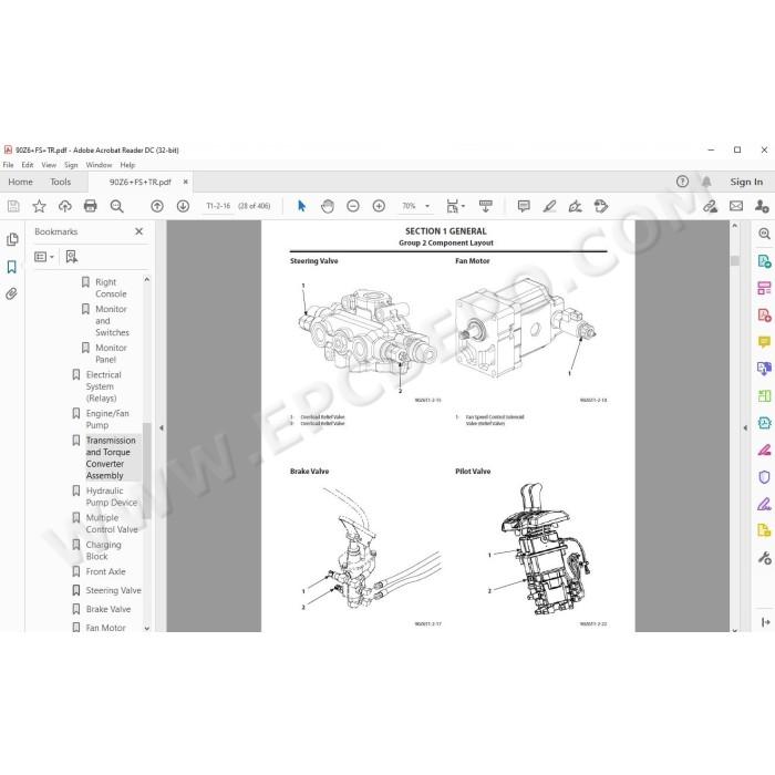 Kawasaki Wheel Loader 90Z6 parts + service manual