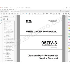 Kawasaki Wheel Loader 95Z4-3 parts + service manual