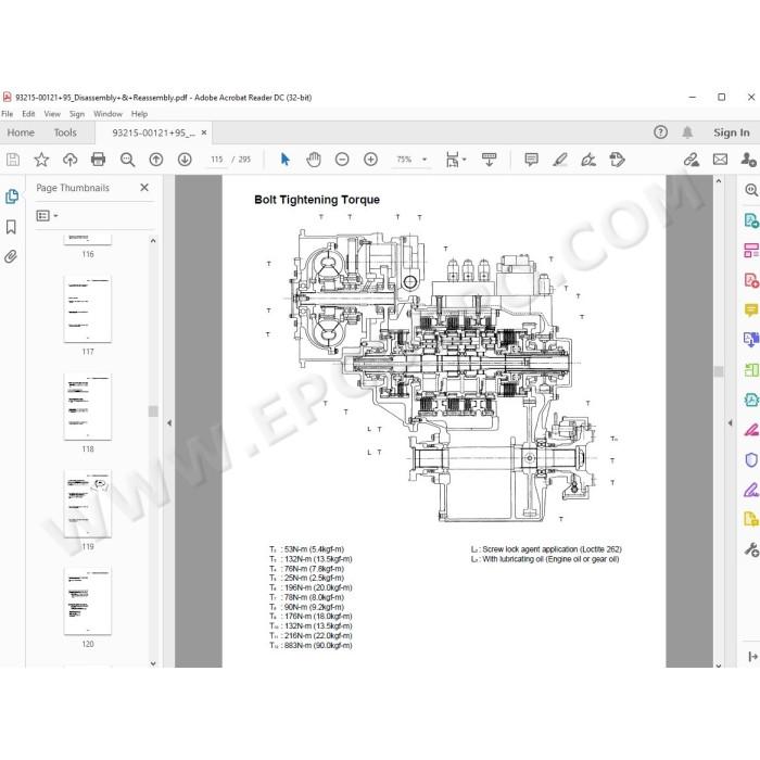 Kawasaki Wheel Loader 95Z4-3 parts + service manual