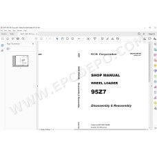 Kawasaki Wheel Loader 95Z7 95Z7B parts + service manual