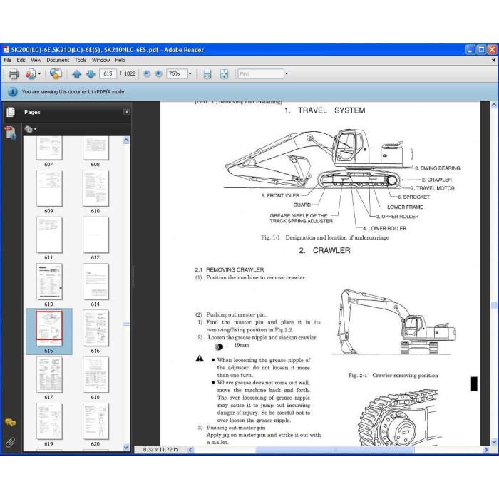 KOBELCO SK EXCAVATOR SERVICE & REPAIR MANUAL