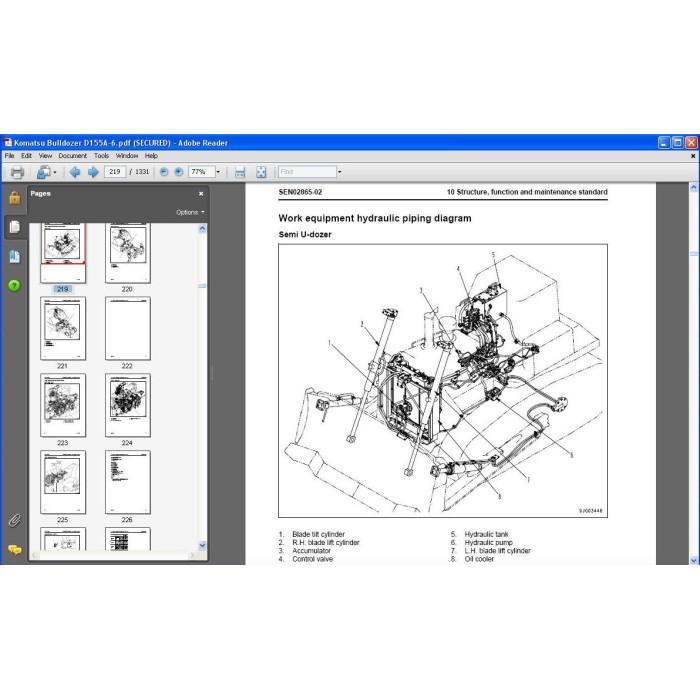 KOMATSU BULLDOZER D155A-6 SERVICE MANUAL