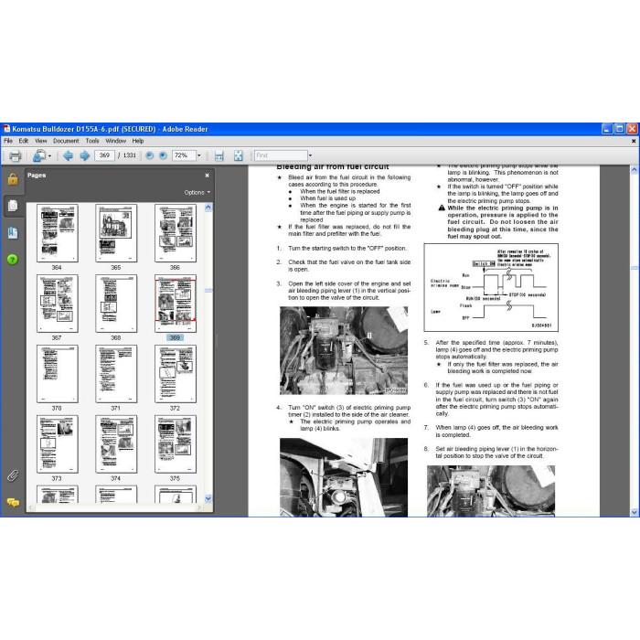 KOMATSU BULLDOZER D155A-6 SERVICE MANUAL