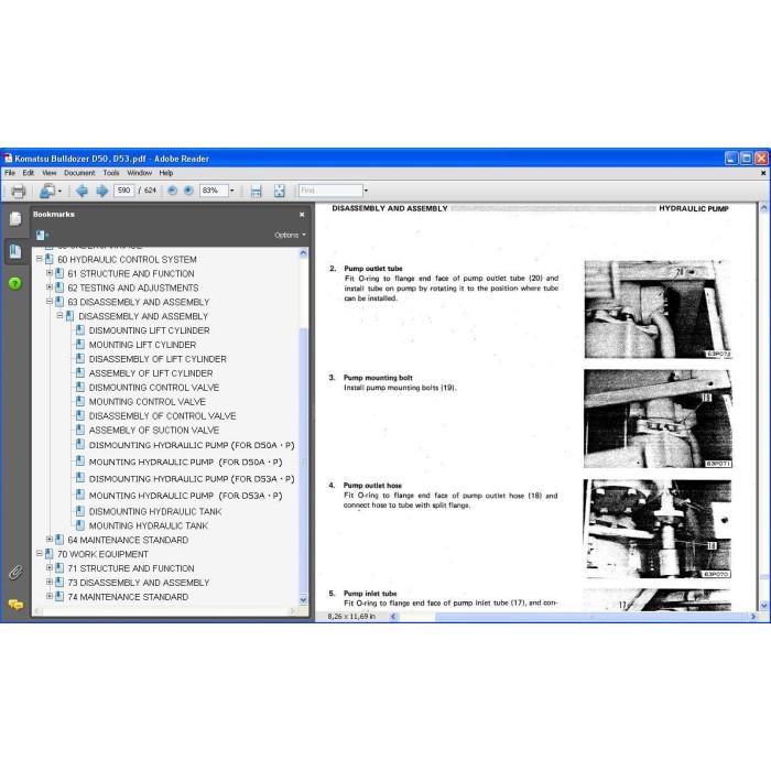 Komatsu Bulldozer D50A-16 D50P-16 D50PL-16 D53A-16 D53P-16 service manual