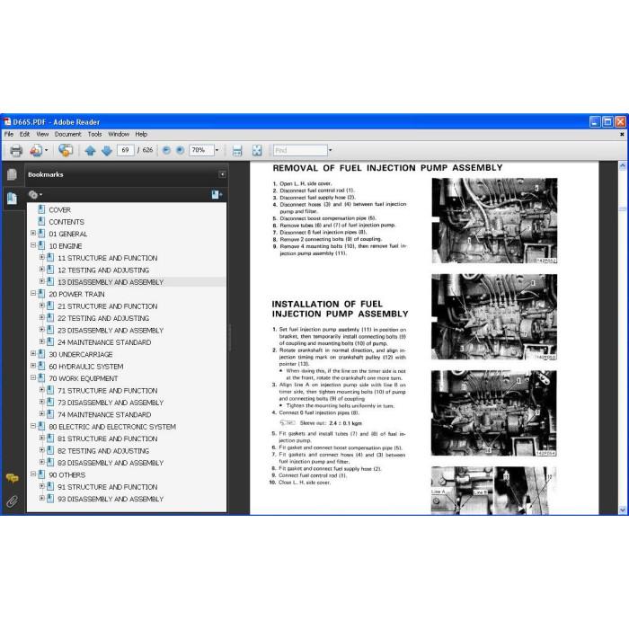 KOMATSU CRAWLER LOADER SERVICE & REPAIR MANUAL