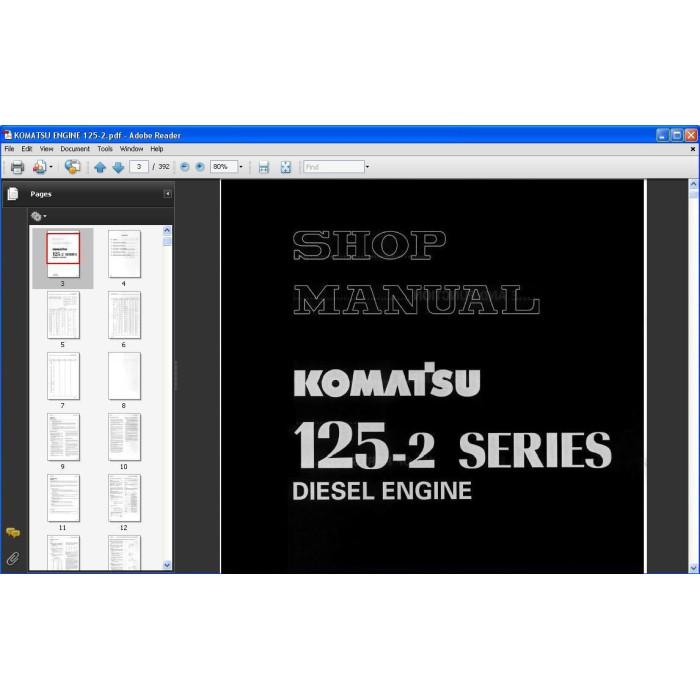 Komatsu Engine 125-2 series service manual