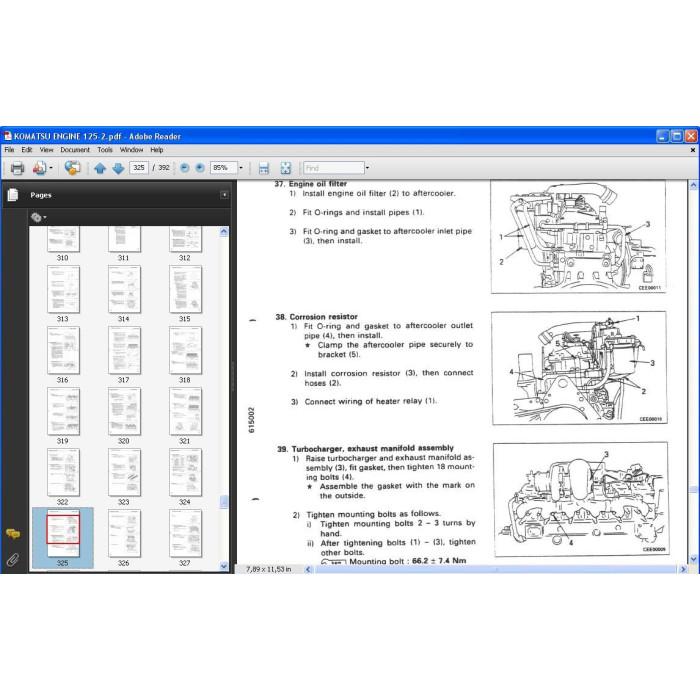 Komatsu Engine 125-2 series service manual