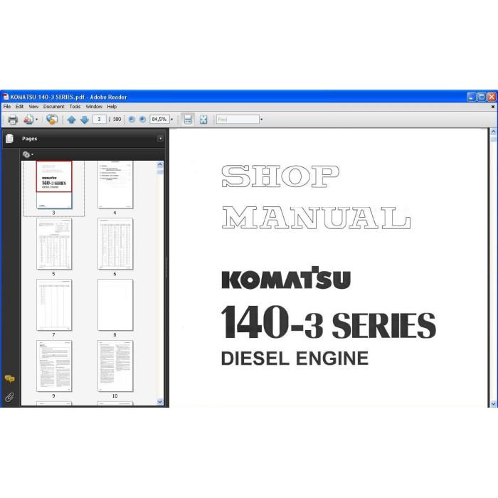 KOMATSU ENGINE 140-3 SERIES SERVICE MANUAL