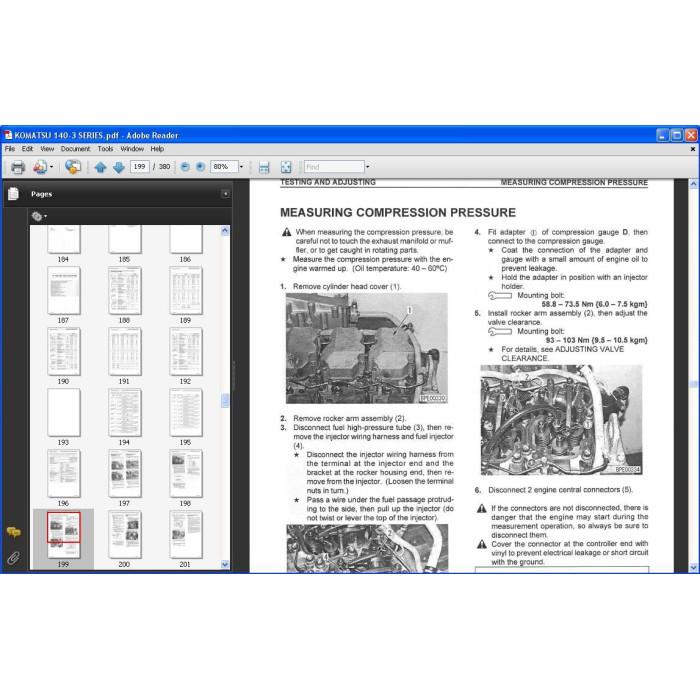 KOMATSU ENGINE 140-3 SERIES SERVICE MANUAL