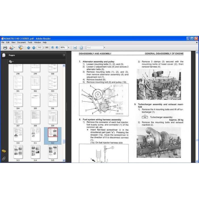 KOMATSU ENGINE 140-3 SERIES SERVICE MANUAL